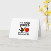 おもしろいボーリング男性へギフトの女カッコいい人の受け取り カード (黄色い花)