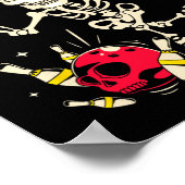 おもしろいボーリング男性へデザインと女性これが私の ポスター (角)