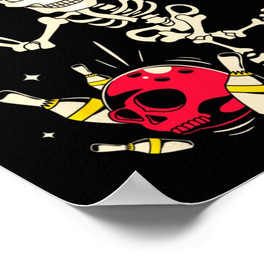 おもしろいボーリング男性へデザインと女性これが私の ポスター (角)