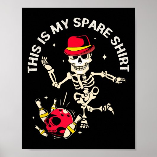 おもしろいボーリング男性へデザインと女性これが私の ポスター (正面)