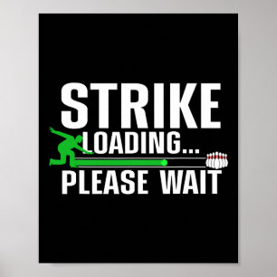 おもしろいボーリング男性へデザインキッズボーリングロ ポスター