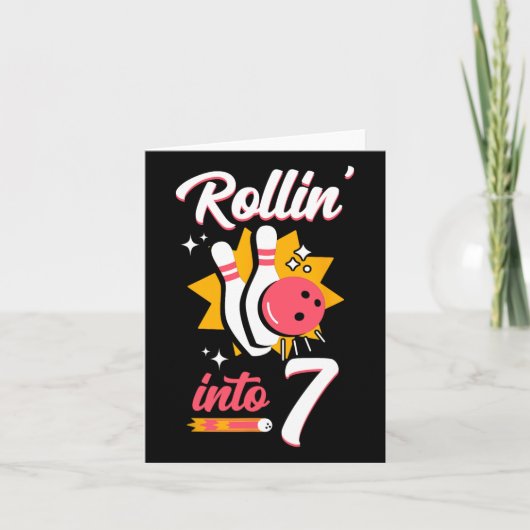 おもしろいボーリング第7回誕生日圧延から7へ カード (正面)