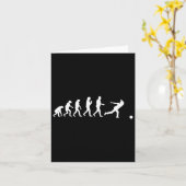 おもしろいボーリング進化ギフトボウリングをする人、 クリケットの投手スポーツ選手 カード (黄色い花)