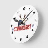 おもしろいボーリング ラウンド壁時計 (傾斜)