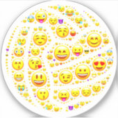 おもしろいボールテーマラウンドビニールネットボールシール シール (正面)