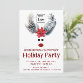 おもしろいポインセチア・トナカイ企業のロ 招待状 (スタンド正面)