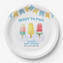 おもしろいポップクル準備アイスポップ・アートのクリームベビーシャワー ペーパープレート