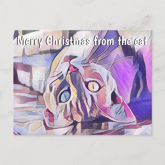 おもしろいポップ・アートのアートメリークリスマスホリデー ポストカード (正面)