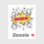 おもしろいポップ・アートのアート漫画ブックスタイル吹き出しロゴ シール (シート)