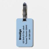 おもしろいポップ・アートのアート漫画ブックスタイル吹き出しロゴ ラゲッジタグ (裏面縦)