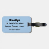 おもしろいポップ・アートのアート漫画ブックスタイル吹き出しロゴ ラゲッジタグ (裏面横)