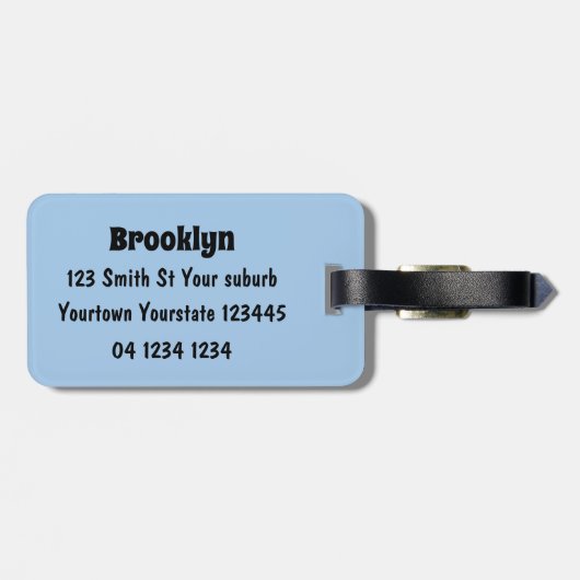 おもしろいポップ・アートのアート漫画ブックスタイル吹き出しロゴ ラゲッジタグ (裏面横)