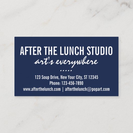 おもしろいポップ・アートのカスタマイズユニーク可能 名刺 (裏面)