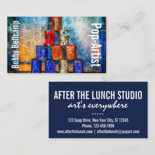 おもしろいポップ・アートのカスタマイズユニーク可能 名刺 (正面/裏面)