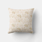 おもしろいポップ・アートのニュートラルドッグパタエレガントーン クッション (裏面)