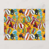 おもしろいポップ・アートの準備シャワー漫画本 インビテーションポストカード (裏面)