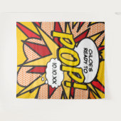 おもしろいポップ・アートのReady to Baby Showerフォトブース タペストリー (正面(横))