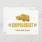 おもしろいポテトチップス愛好家のタイトル ポストカード (正面/裏面)