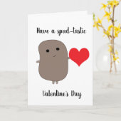 おもしろいポテトバレンタインデー カード (黄色い花)