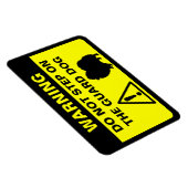 おもしろいポメラニア犬ガードドッグ警告標識 マグネット (右側)