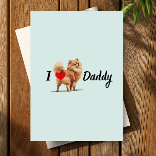 おもしろいポメラニア犬ドッグバムハートファーザーズデイカー カード