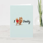 おもしろいポメラニア犬ドッグバムハートファーザーズデイカー カード (正面)