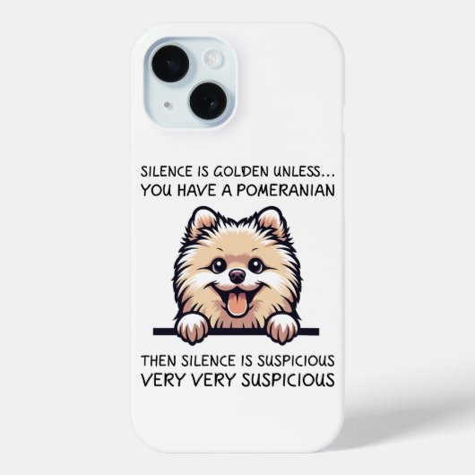 おもしろいポメラニア犬犬 Case-Mate iPhoneケース (裏面)