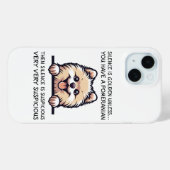 おもしろいポメラニア犬犬 Case-Mate iPhoneケース (裏面 (横))