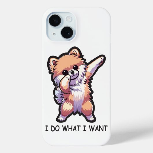 おもしろいポメラニア犬犬 Case-Mate iPhoneケース (裏面)