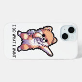 おもしろいポメラニア犬犬 Case-Mate iPhoneケース (裏面 (横))
