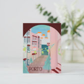 おもしろいポルトポルトガル冬 ポストカード (スタンド正面)