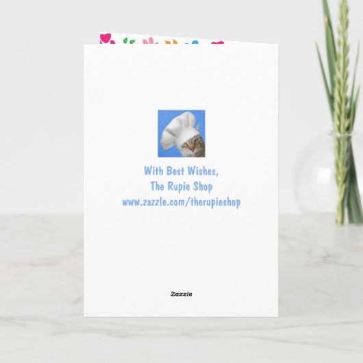 おもしろいポーソームキャットポー誕生日 カード (裏面)