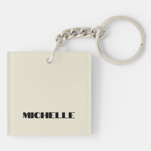 おもしろいポートレートモダン抽象芸術カスタム キーホルダー (裏面)