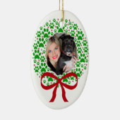 おもしろいポープリントリースフォトフレームクリスマス セラミックオーナメント (右)