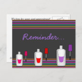 おもしろいポーランド爪、 ネイルまたはハイルサロンアポイントメントアラーム ポストカード (正面/裏面)