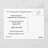 おもしろいポーランド爪、 ネイルまたはハイルサロンアポイントメントアラーム ポストカード (裏面)