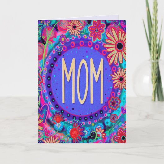 おもしろいマかわいらしムフローラ母の日のインスピレーション カード (正面)