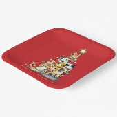 おもしろいマイオウィカタマスキャッツクリスマスツリーカスタム ペーパープレート (傾斜あり)