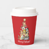 おもしろいマイオウィカタマスキャッツクリスマスツリーカスタム 紙コップ (正面)