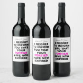 おもしろいマイルストーン誕生日ギフト， 50th ワインラベル (ボトル)