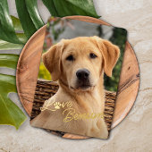 おもしろいマイ最高のフレンド写真ラブポープリント 箔シーズンカード