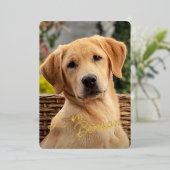 おもしろいマイ最高のフレンド写真ラブポープリント 箔シーズンカード (立ち正面)