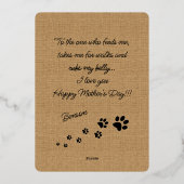 おもしろいマイ最高のフレンド写真ラブポープリント 箔シーズンカード (裏面)