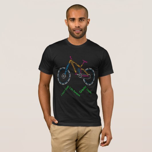おもしろいマウンテンバイクアートMTBマウンテンサイクリング恋人 Tシャツ (正面フル)