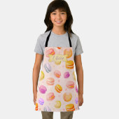 おもしろいマカロン柄エプロンパーソナライズされた エプロン (インサイチュ)