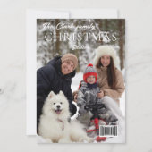おもしろいマガジンカバースタイルクリスマスフォト シーズンカード (正面)