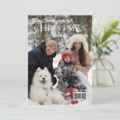 おもしろいマガジンカバースタイルクリスマスフォト シーズンカード (スタンド正面)