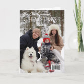 おもしろいマガジンカバースタイルクリスマスフォト シーズンカード (正面)