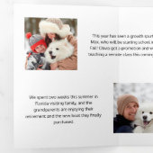 おもしろいマガジンカバースタイルクリスマスフォト 三つ折りカード (内部最初)