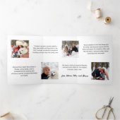 おもしろいマガジンカバースタイルクリスマスフォト 三つ折りカード (内部)